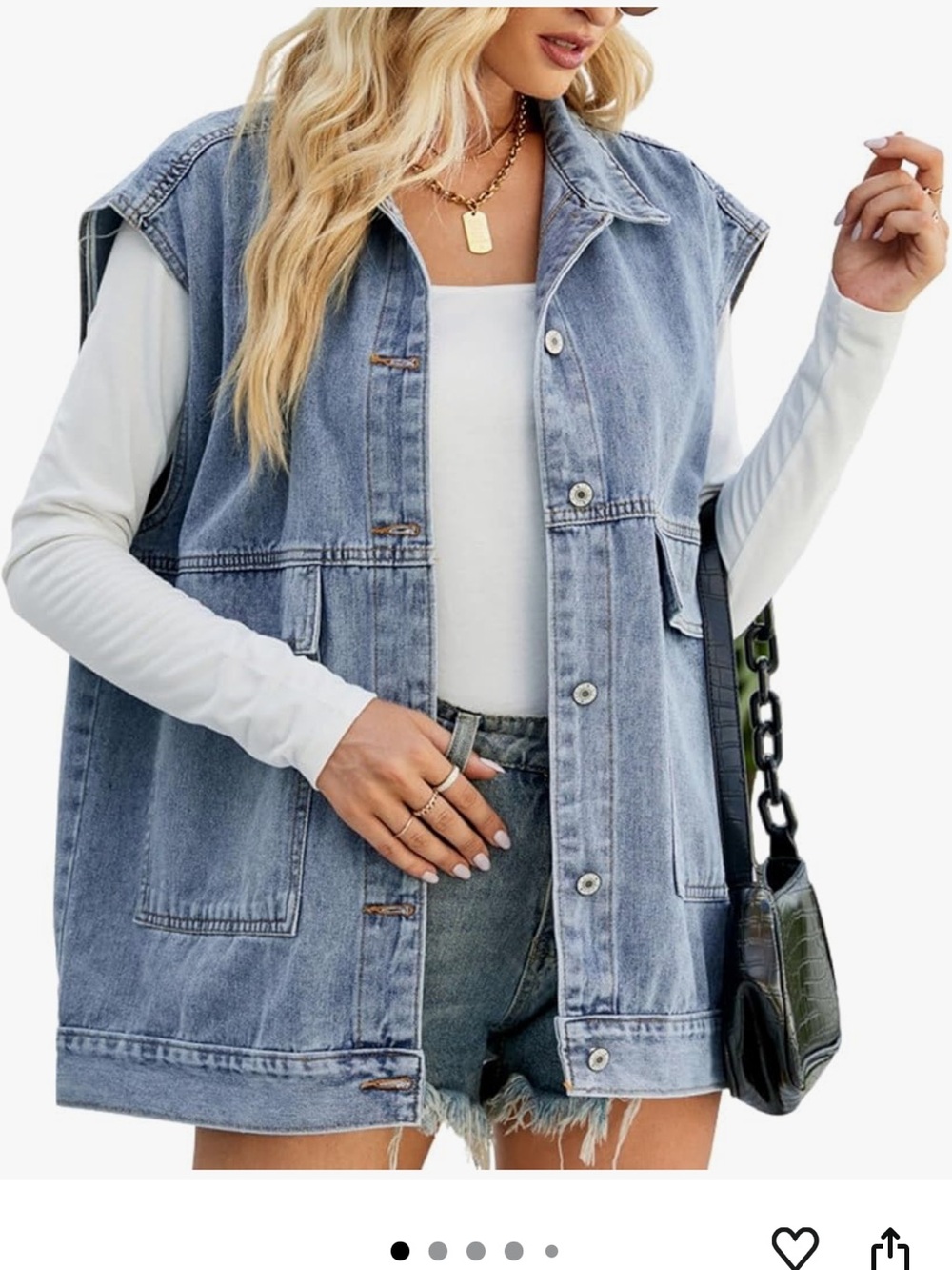 Women’s vintage denim Jean vest